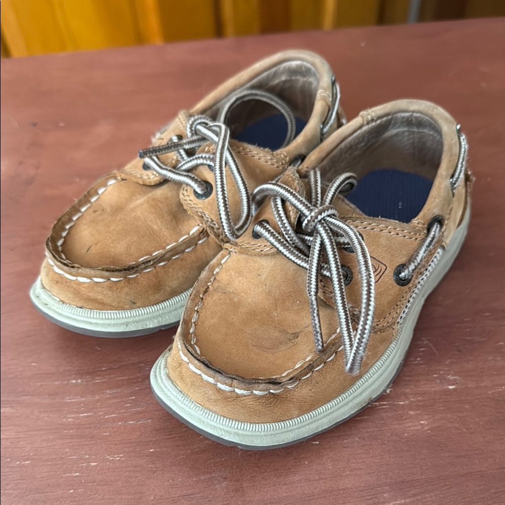 Tan Suede Moccasins with Classic Stitching